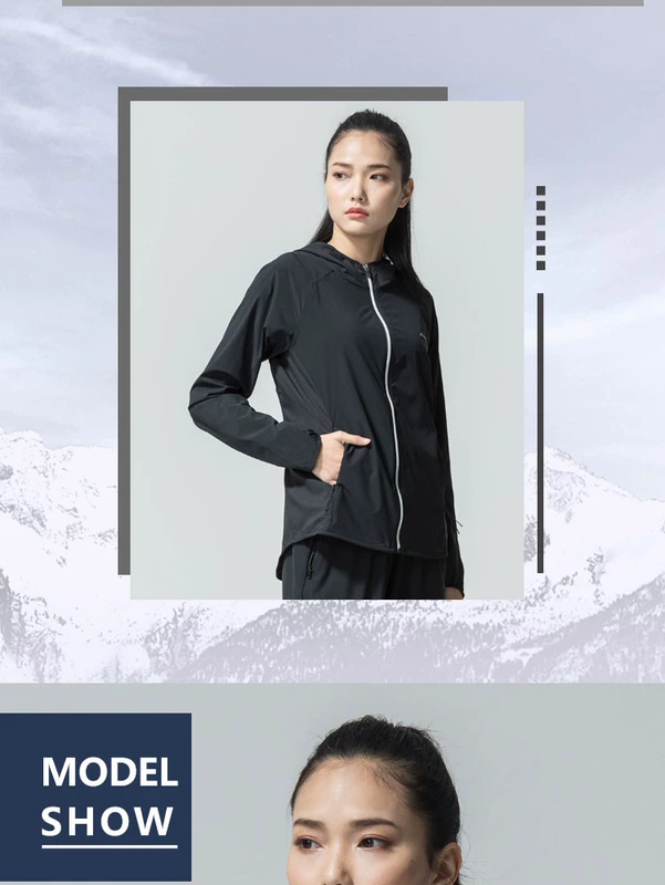 Li Ning áo gió Bà 2018 mới chạy loạt windproof quần áo trùm đầu áo khoác Mỏng của phụ nữ thể thao