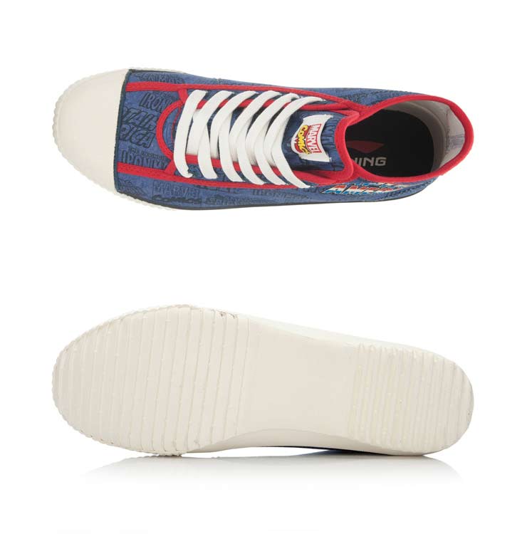 Li Ning đích thực mùa thu nam mới Marvel loạt cuộc sống thể thao để giúp giày thông thường giày vải ALAK089 giày anta