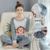 Đồ ngủ bà bầu mùa xuân và mùa hè cotton thuần khiết dài tay quần áo giam giữ sau sinh sản phụ cho con bú quần áo mùa xuân và mùa thu cho con bú quần áo ở nhà - Giải trí mặc / Mum mặc