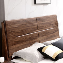 Italian ebony wood bed modern light luxury 18 meters double bed Nordic bedroom minimalist design log wedding bed