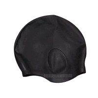 Черная большая плавательная шапочка