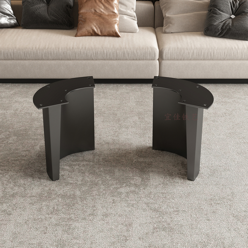 Luxury Stone Coffee Table Stand, Water Drop Rock Slab Coffee Table Base, Stainless Steel Coffee Table Legs, Metal Marble Coffee Table Frame
