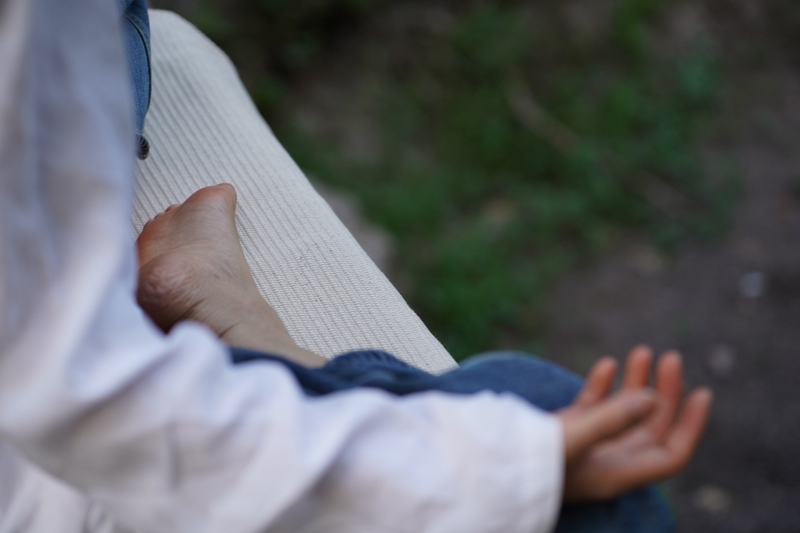 Eco-Friendly Pure Cotton Thickened Yoga Mat, Indian Hatha Isha, Natural, 0 Bleach Dyeing, No Chemical Dyeing