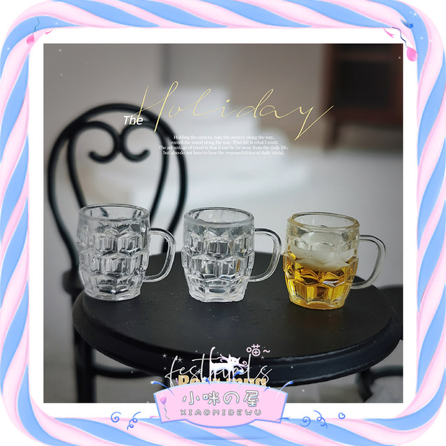 52dollhouse mini food play small cloth empty wine glass