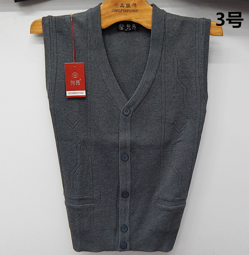 Áo len mới trung niên nam v-cổ áo len áo len nam len áo vest nam vest vest nam cao cấp