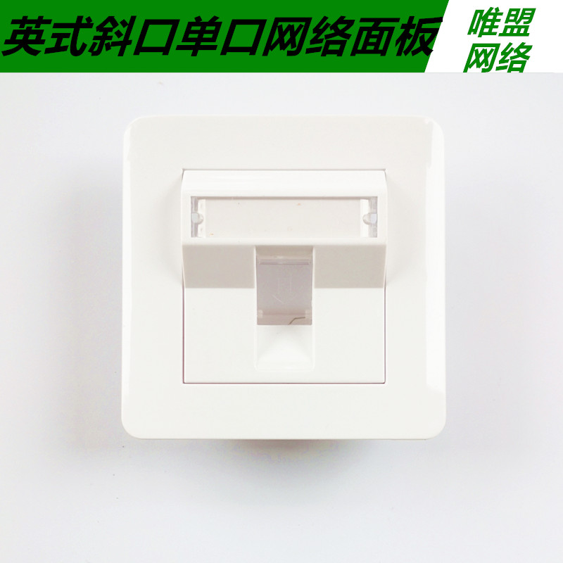 AMP single-port panel AMP-style British bevel panel with spring cover New information panel