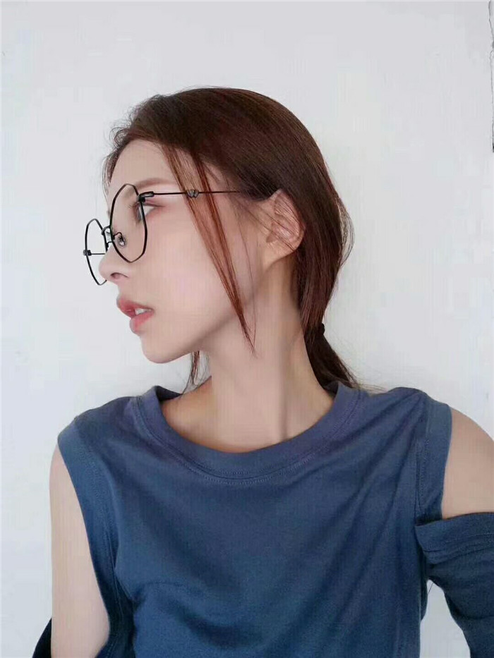 Phiên bản tiếng Hàn của mạng lưới phụ nữ màu đỏ thủy triều chăm sóc mắt chống xanh cận thị tình yêu đôi mắt được cắt bằng kính gọng kính tròn