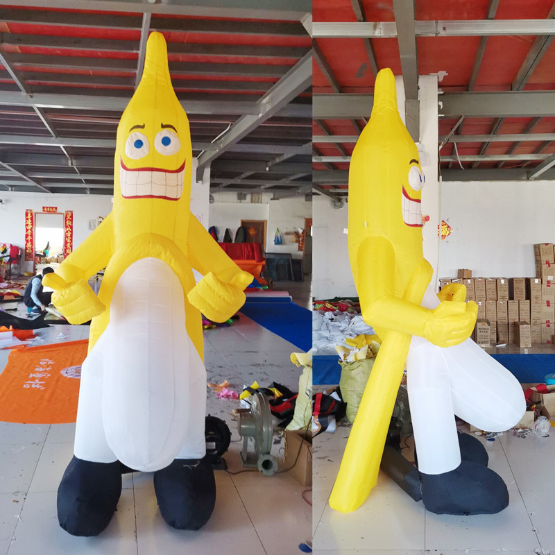 Customized inflatable evil banana puppet cartoon model Singles festival bar decorated props fruit gas mould arch