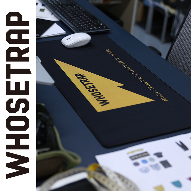 (WhoseTrap official) new logo tidal extension thickened eight-strand locked rubber large mouse pad