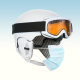 Mask Holder for Ski Helmets, Ear-Protecting Helmet, Easy to Remove, Easy to Carry, Simple to Install