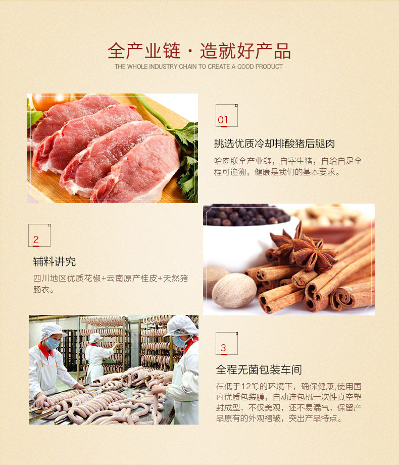 哈肉联 老炉果木炭熏 正宗哈尔滨红肠 85g*6支 图7