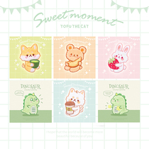 Soft cute animal embroidered with plush cute cloth with mobile phone ipad decorative stickhand ledger book book bag diy self-paste