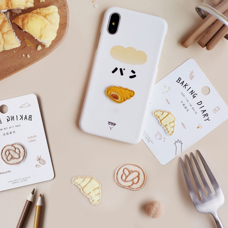 Fragrant sweet bread embroidered with self-viscose cloth patch digy hand tent This phone donuts sweet and wry satchel bag decorative patch patch