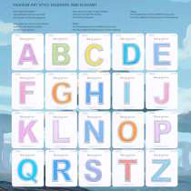 Cartoon Alphabet Embroidered with hand ledger This sticker book bag clothes diy self-adhesive cloth stickhand machine shell ipad decorative sticker