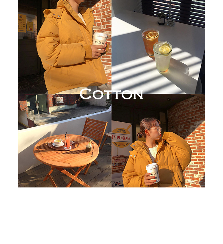 Xin giúp đỡ mùa đông học sinh Hàn Quốc bf thả lỏng phong cách Harajuku nếu quần áo cotton cotton thời trang 袄 2018 mới áo phao adidas nữ