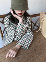 Xin Gang Help homemade candy color plaid loose long-sleeved suit 2021 Korean version of the simple with a coat for women