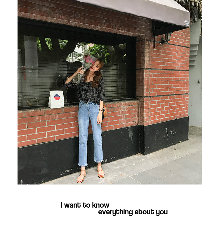 Xin Bang Bang quần jean tự chế retro cối xay gió trắng cũ thẳng quần mùa hè Harajuku hoang dã chín quần thủy triều đồ công sở nữ