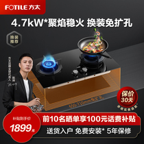 New products] Fang too TH23B Gas stove Gas cooker Double stove Embedded Home Gas Liquefied Fire Official