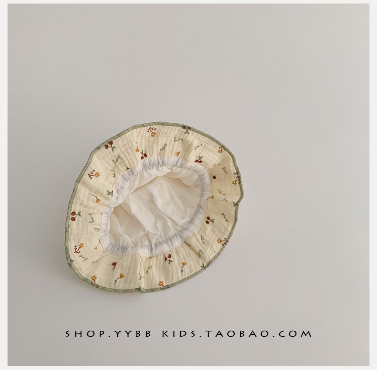 Осенняя шапка для раннего возраста для девочек, цветочный принт, защита от солнца 