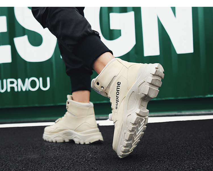 Mùa thu nam Martin Boots Giày cao gót nam Giày tuyết nam Giúp nam Giày nam dụng cụ Giày nam sa mạc Giày cao cổ nam Booties giày bảo hộ lao động nam