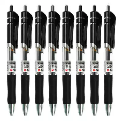 Chenguang stationery K35 press neutral pen signature pen 0 5mm press type black red exam office stationery