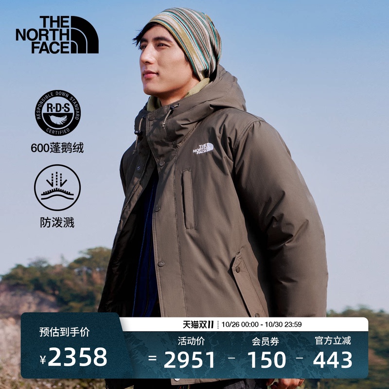 [Black Warrior] the North Face down Jacket Men's Puffy Goose down Outdoor Warmth Jacket Thenorthface | 8P0G