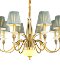 All-Copper American, French, and Mediterranean Style Creative Luxury Exquisite Villa Duplex Living Room and Dining Room Real Jade Chandelier