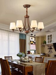 American Bronze Brushed Living Room Main Light Country Retro Iron Painted Glass Simple Popular Bedroom Dining Room
