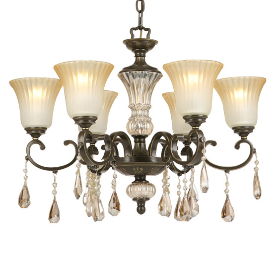 Baide Shite European and American Style Simple Luxury Living Room Lobby 6-Head Chandelier Prague Series Hc1056 Wall Lamp