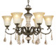 Baide Shite European and American Style Simple Luxury Living Room Lobby 6-Head Chandelier Prague Series Hc1056 Wall Lamp