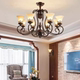 American Country Style Chandelier, Retro Glass Villa, Self-Built House, Living Room Main Light, Dining Room, Bedroom Lighting Fixtures