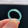 Natural A-grade ice sky blue jade ring