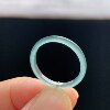 Natural A-grade ice type sky blue jadeite ring