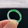 Natural A-grade ice-green jade ring
