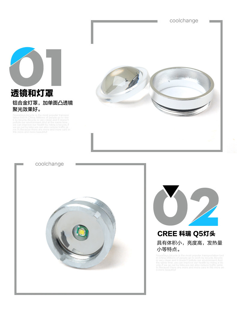 Lumière vélo COOLCHANGE - phare - Ref 2399847 Image 41