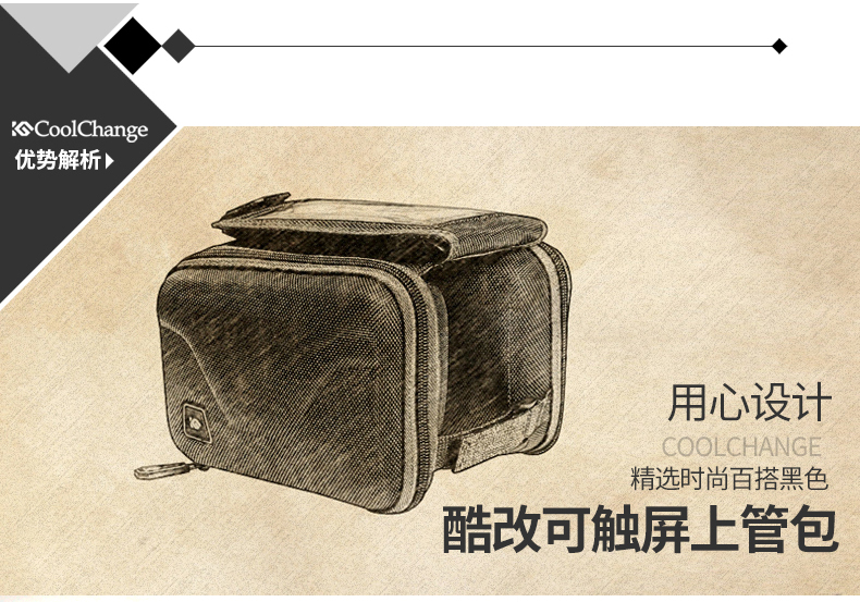 Sacoche pour vélo mixte COOLCHANGE - Ref 2211462 Image 38