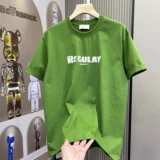 Летняя трендовая хлопковая футболка с коротким рукавом