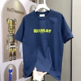 Летняя трендовая хлопковая футболка с коротким рукавом