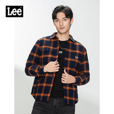 Куртка lee商场同款20新品格纹夹棉衬衫男长袖衬衣潮流l418996jv