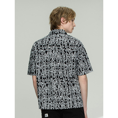 Рубашка мужская 【keith haring联名】lee21春夏新宽松黑男短袖衬衫l44773crxk11