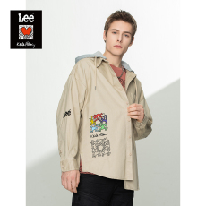 Рубашка мужская 【keith haring联名】lee21秋冬新品舒适米色男长袖衬衫lmt001399