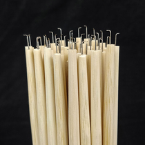 Hand hook wig hook needle Wig Hook Needle Wood Handle Bamboo Handle Leather Crochet Hook Beauty Spike Beard Wig Mesh Crochet Hook Needle