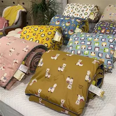 ins Korean children can Machine wash beancurd soybeans quilt cotton cartoon baby bedding baby calming quilt