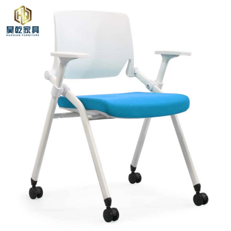 High Gear Free Installation Folding Meeting Chair With Desk Board Training Chair Students Class Chair Staff Mobile Meeting Chair