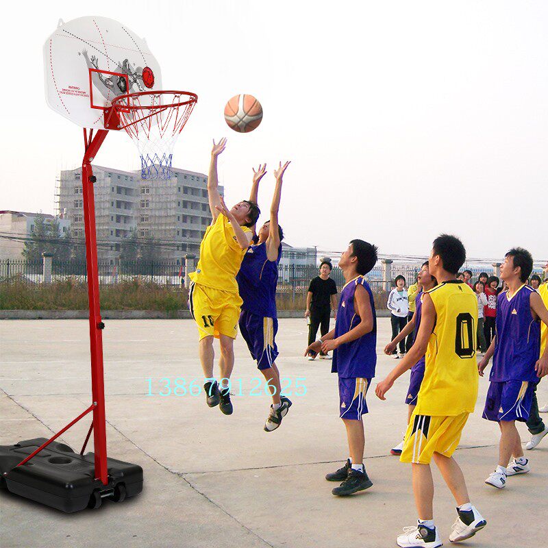 Basketball stand movable adjustment medium basketball stand equipment adult student exercise basketball frame