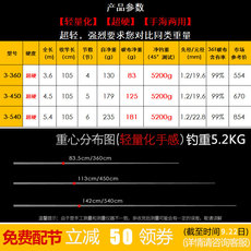 Рокки удочкой 尚艺东美进口碳素矶钓竿斜导环 日本fuji轮座超轻超硬浪子剑2代 The Shang