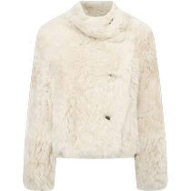 Zoya Weekend 2023 winter new stand-up collar oblique placket fur one-piece lamb velvet fur coat EJWDDW34