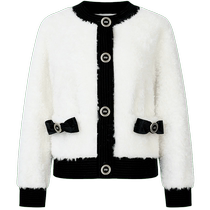 Zoya weekend 23 new winter style 100% sheep wool velvet color matching fur brand button short jacket EJWDDR61