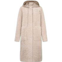 Zoya Weekend 23 winter new Maillard college style hooded mid-length wide version 100% lamb fur DDZ69