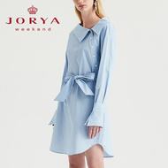 Zhuoya Vòng Cổ Cuối Tuần 2018 New Casual Shirt Dress EJW8AE02